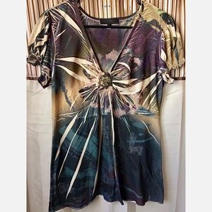 BLEU Super Soft, Center ‘Broach’ and Rhinestones